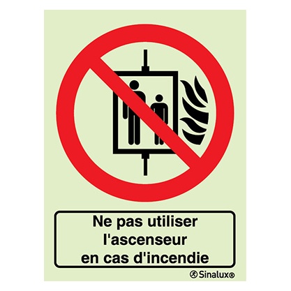 Signalisation une face, f1781, PVC photoluminescent