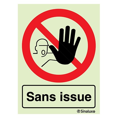 Signalisation une face, f1786, PVC photoluminescent