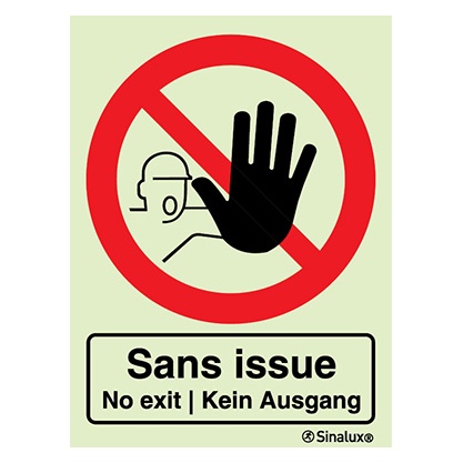 Signalisation une face, f1787, PVC photoluminescent