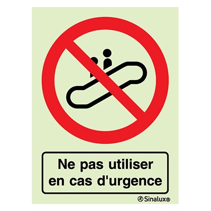 Signalisation une face, f1790, PVC photoluminescent