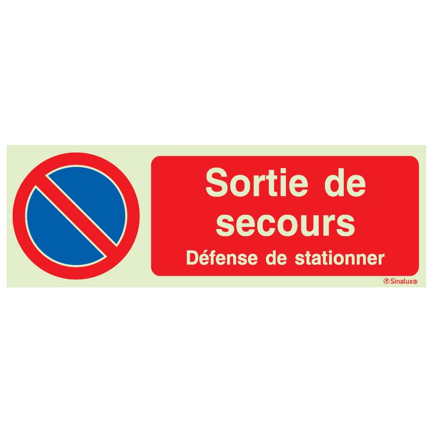 Signalisation une face, f2402, PVC photoluminescent