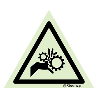 Signalisation une face, signal de danger – machine à démarrage automatique, PVC photoluminescent