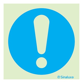 Signalisation une face, signal d’obligation, PVC photoluminescent