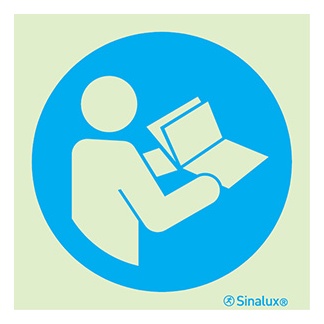 [F3606F15151OBFR] Signalisation une face, prendre connaissance du mode opératoire, PVC photoluminescent (150x150)