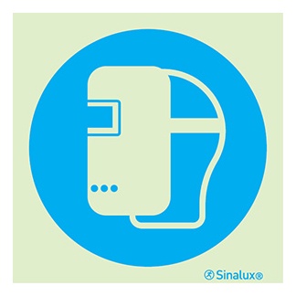 Signalisation une face, masque de soudure obligatoire, PVC photoluminescent