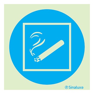 [F3715F15151OBFR] Signalisation une face, zone fumeur, PVC photoluminescent (150x150)