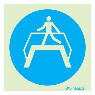 Signalisation une face, utiliser la passerelle pour piétons, PVC photoluminescent