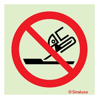 Signalisation une face, interdiction d’utilisation pour rectification de surfaces, PVC photoluminescent