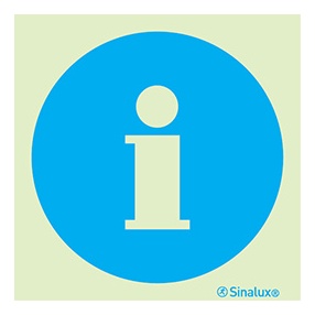 Signalisation une face, information (générique), PVC photoluminescent