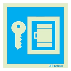 [F4758F15151IDFR] Signalisation une face, casiers à bagages, PVC photoluminescent (150x150)