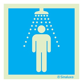 Signalisation une face, douche hommes, PVC photoluminescent