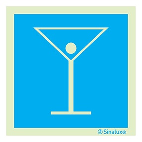 Signalisation une face, bar, PVC photoluminescent