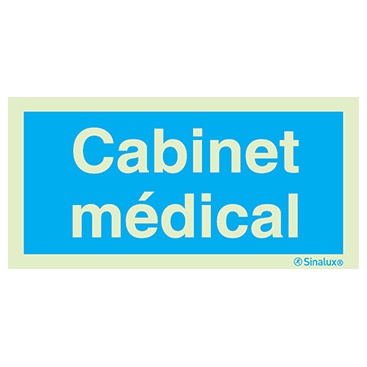 Signalisation une face, cabinet médical, PVC photoluminescent