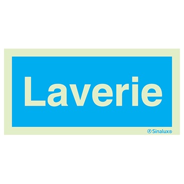 [F4917F20101IDFR] Signalisation une face, laverie, PVC photoluminescent (200x100)