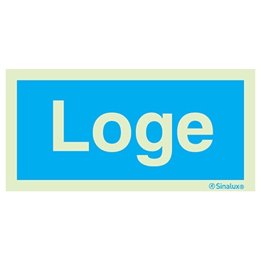 Signalisation une face, loge, PVC photoluminescent