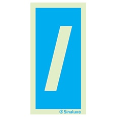 Signalisation une face, barre "/", PVC photoluminescent