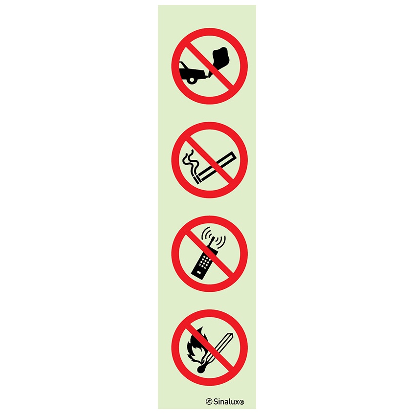 Signalisation une face, f4372, PVC photoluminescent