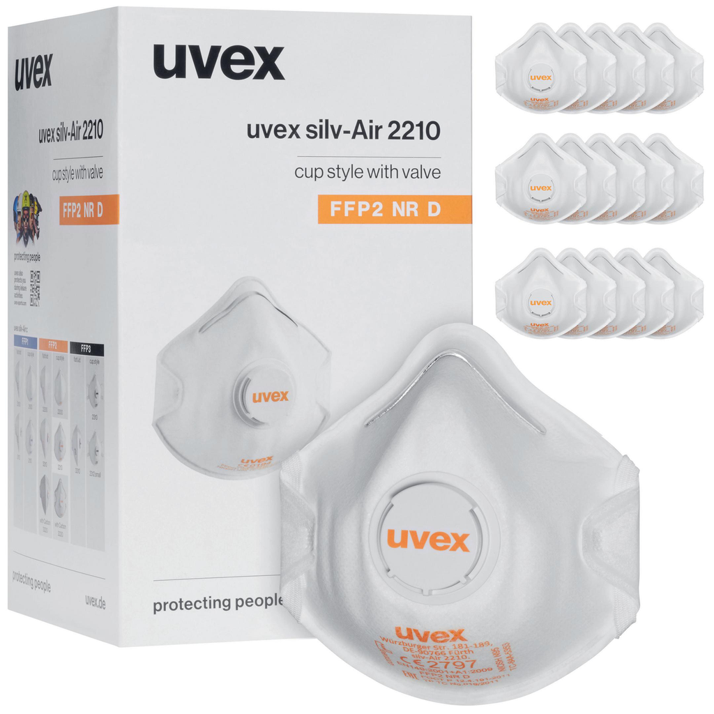 [8762210] Masque FFP2 uvex silv-Air classic 2210 – Boîte de 15