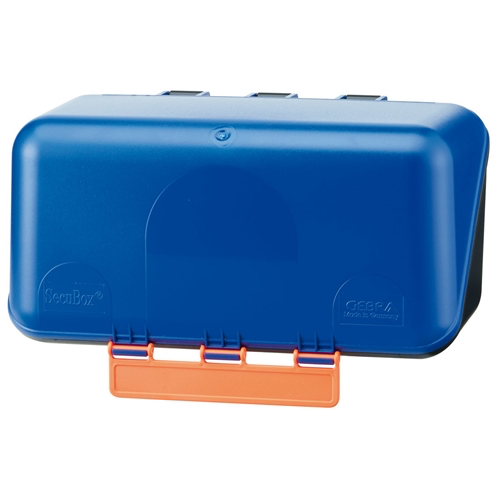 SecuBox® Mini avec couvercle bleu, sans symbole.