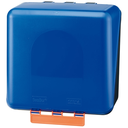SecuBox® Midi avec couvercle bleu et 4 symboles autocollants au choix à appliquer sur la box.