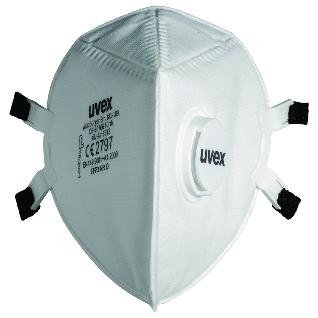 [8788313] Masque FFP3 uvex silv-Air exxcel 8313 – Boîte de 15