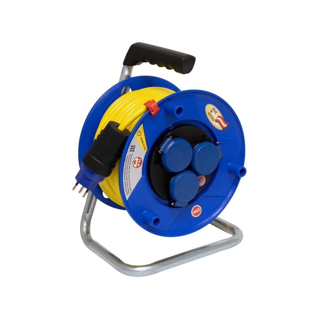 [1205022831] BAT ST 240 Enrouleur de câble, 3x prise T13, fiche T13, 25m AT-N07V3V3-F 3G1,5 jaune, système de connexion CH IP55