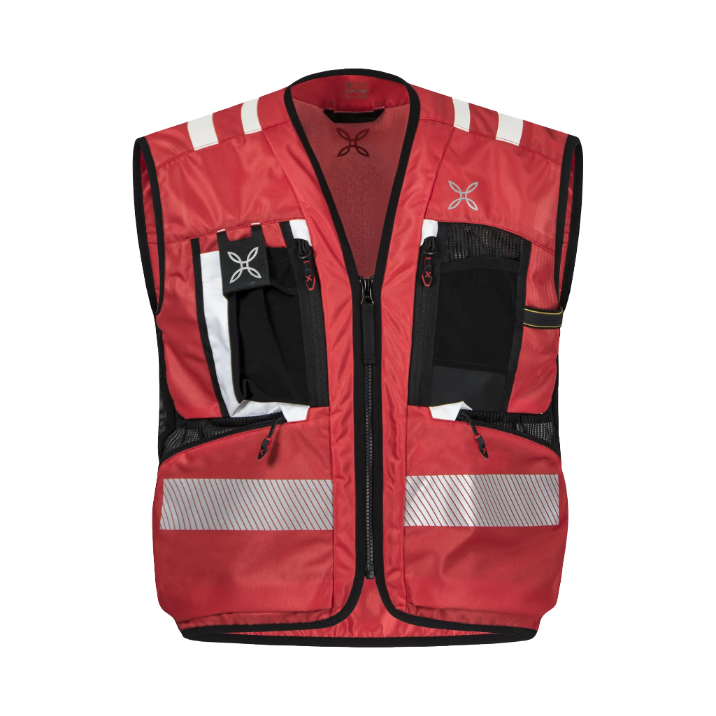 [MVVH07XS_TS864_10_XS] Montura OPERATOR BASIC 2.0 VEST Rouge / Gris réfléchissant (XS)