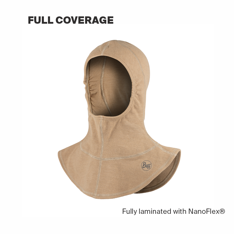 [134087.343.10] Cagoule Buff Firefighter Particulate Hood FULL COVERAGE - NFPA - Colid Necort Tan